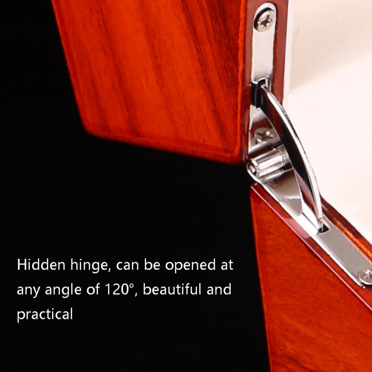 1+0 Automatic Strings Watch Box Varnished Rosewood Grain Watch Shaker, US Plug