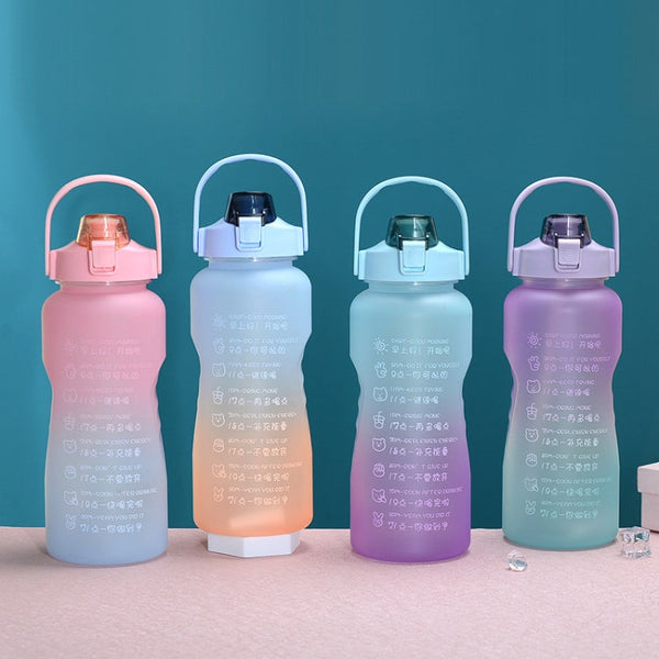 Large-Capacity Sports Water Cup Outdoor Drop-Proof Portable Straw Water Bottle