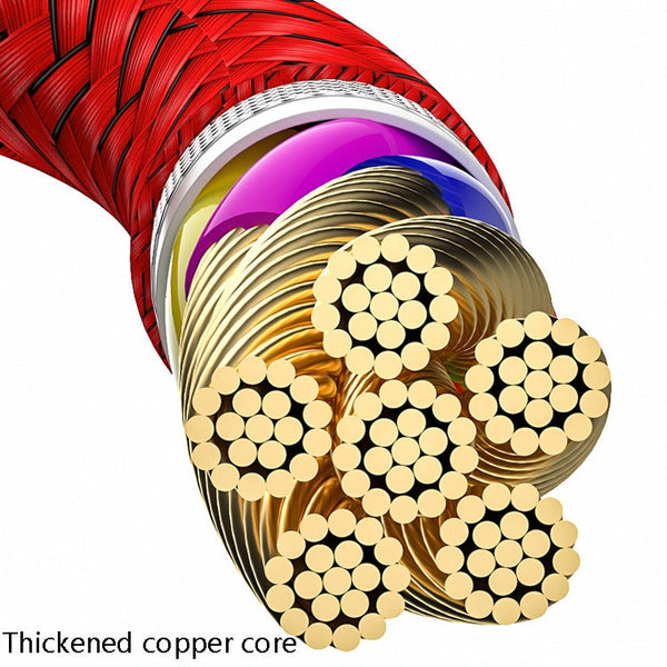 3 in 1 USB to Dual Type-C + Micro USB Quick Charging Sync Data Cable, Output: