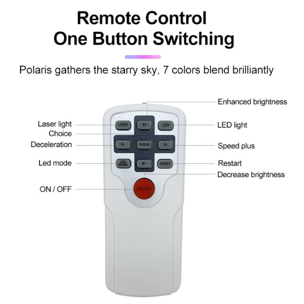 Remote Control LED Starry Sky Atmosphere Projector Lamp, Power Supply: