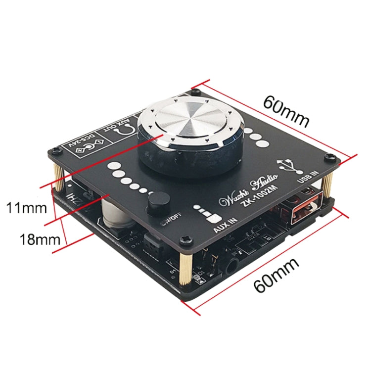 ZK-1002M Mini Stereo Bluetooth Audio Receiver D Class Digital Power Plate Module, ZK-1002M