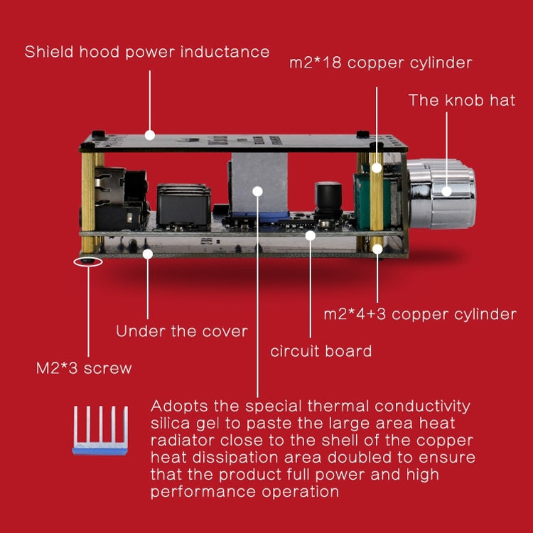 XINYI Sini T50H Bluetooth 5.0 With Pre-Stage High-Level Adjustment Stereo Digital Power Plate Module, Sini T50H