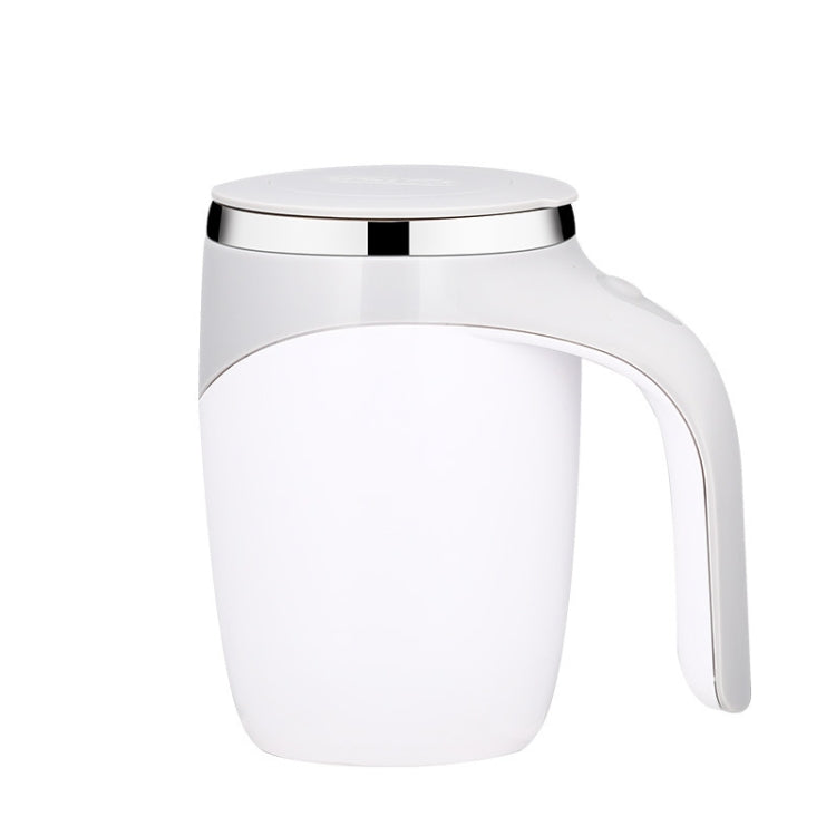 A223 Stainless Steel Automatic Magnetized Coffee Mixing Cup, White, Brown