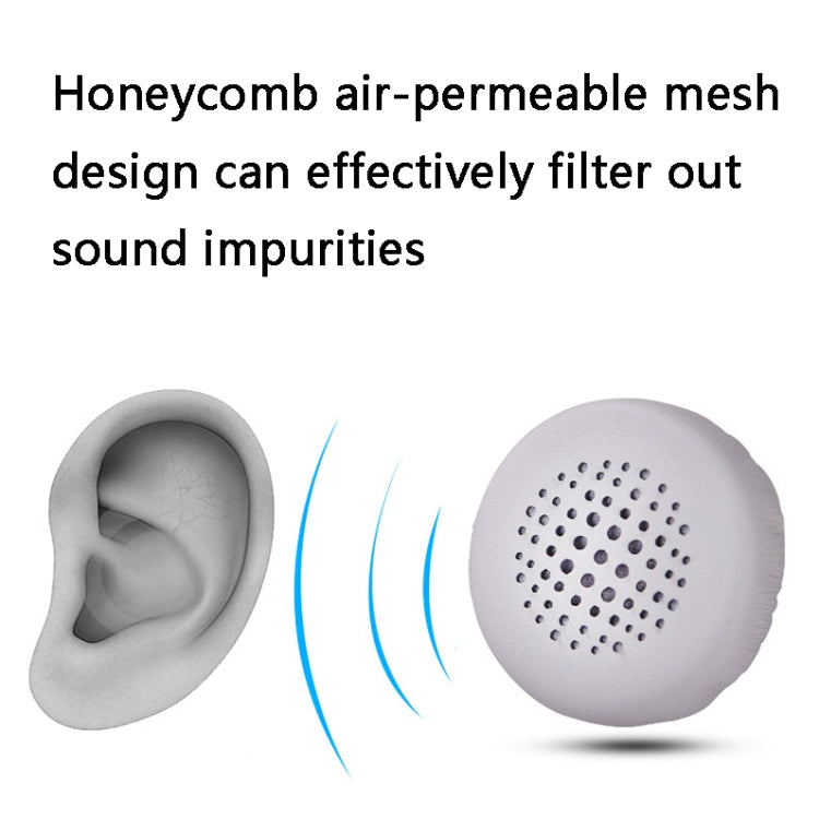 2 PCS Headset Honeycomb Earmuffs for Jabra Evolve 20se / 30II / 40 / 65+ / 75+, Black, Gray