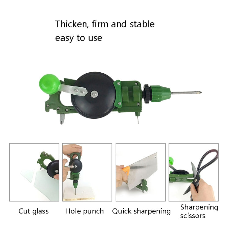 Hand-Operated Hole Puncher Glass Hand-Held Sharpener Household Tool, Hand-Operated Hole Puncher