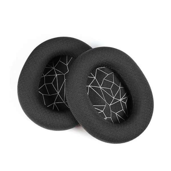 2pcs Sponge Headset Pad for Steelseries Arctis Pro / Arctis 3 / 5 / 7(Black Grey Leather)
