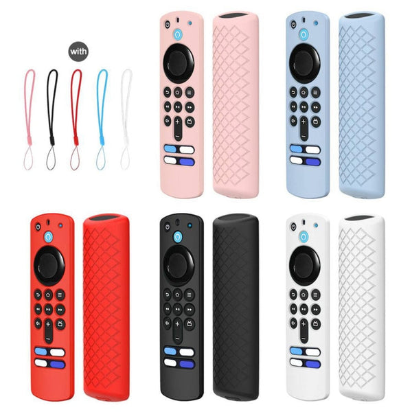 2 PCS Silicone Shell For Alexa Voice Remote 3rd Gen&TV Stick 3rd Gen, White, Pink, Red, Blue, Black
