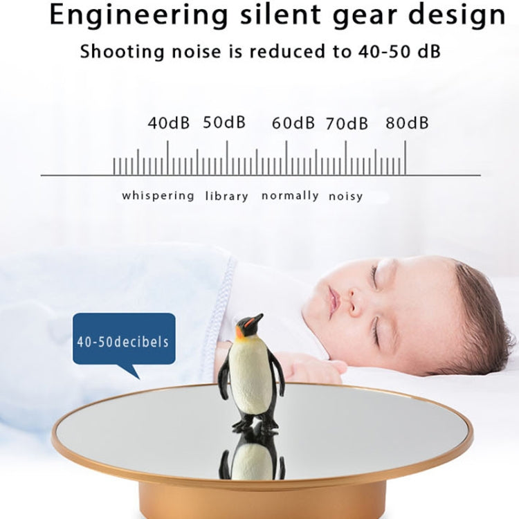 20cm Mirror Two-way Turntable Display Stand Video Shooting Props Turntable, Gold, Silver