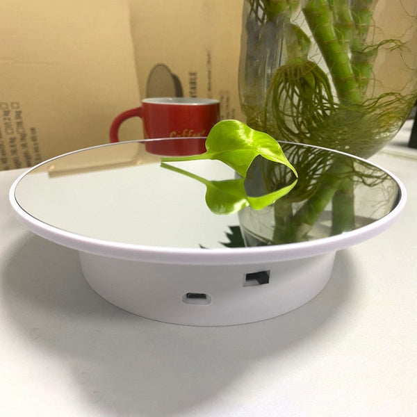 20cm Mirror Two-way Turntable Display Stand Video Shooting Props Turntable, Gold, Silver