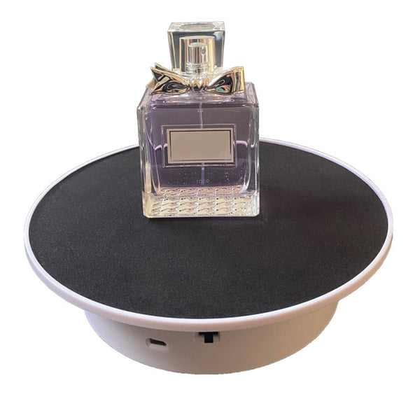 20cmTwo-Way Turntable Display Stand Video Shooting Props Turntable, White   Mirror, Black Mirror, Black+Black Velvet, White + White Velvet, White Bottom Black Velvet