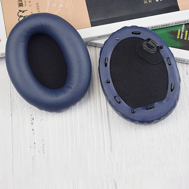 2pcs PU Leather Earpads For Sony WH-1000XM4, WH-1000XM4(Black+Buckle), WH-1000XM4(Blue+Buckle)