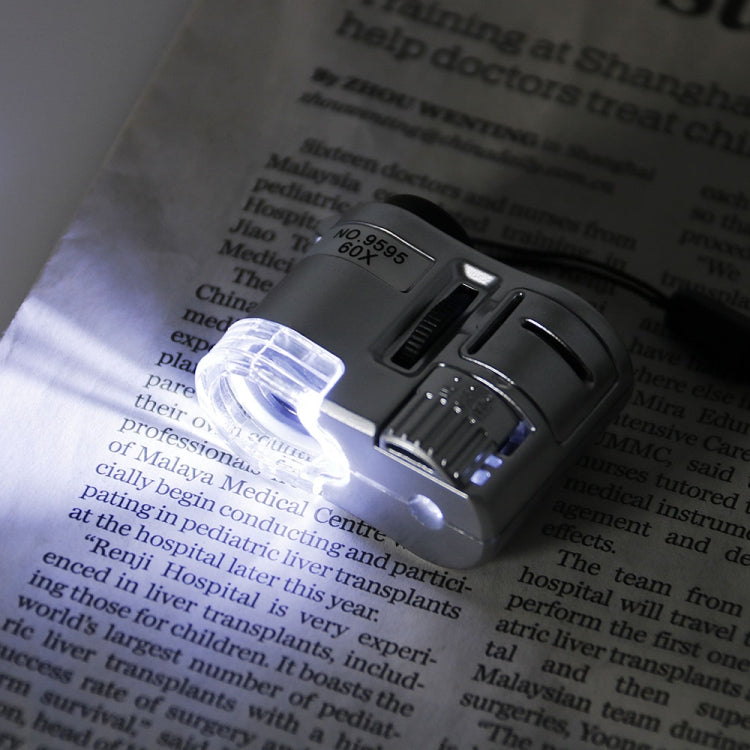 9595 60X LED Light UV Light Mini Microscope, 9595