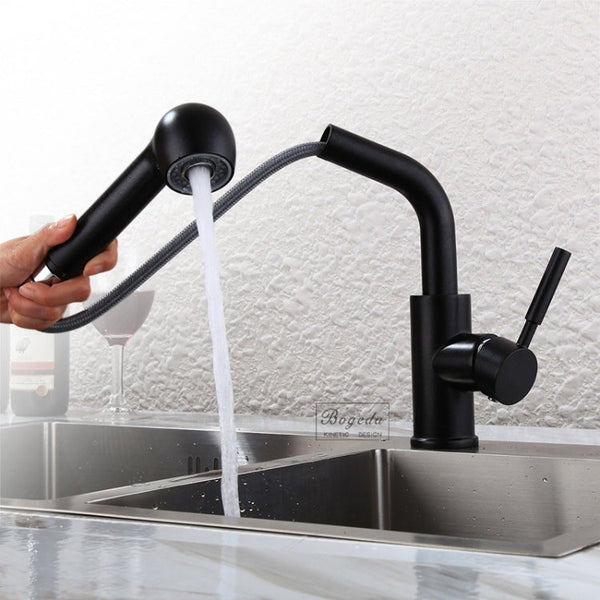 304 Stainless Steel Kitchen Sink Pull-out Faucet