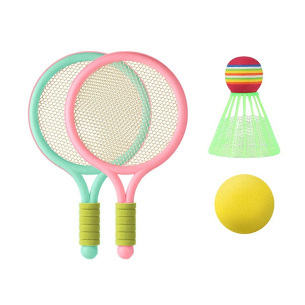 1 Pair Children Badminton Tennis Racket Outdoor Sports With Two Balls, Blue, Pink, Green, Blue Pink, Pink Green