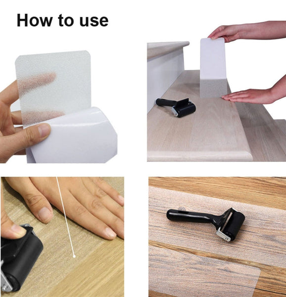 15 PCS PEVA  Rubber Non-marking Step Non-slip Tape,Size: