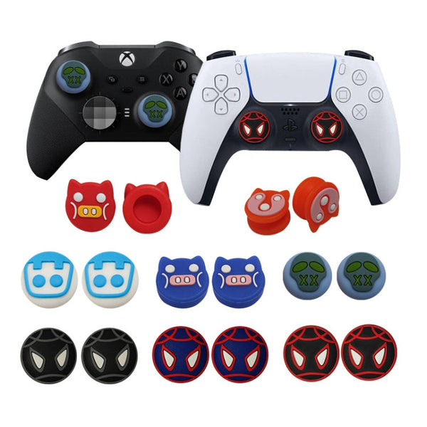 2 Sets ToyiLuya Rocker Protection Cap Left and Right Handle Silicone Anti-Slip Caps for PS4/PS5