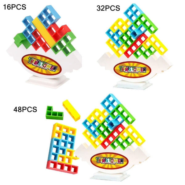 Balance Swing Stack High Building Blocks Parent-Child Board Game, 16 PCS, 32 PCS, 48 PCS