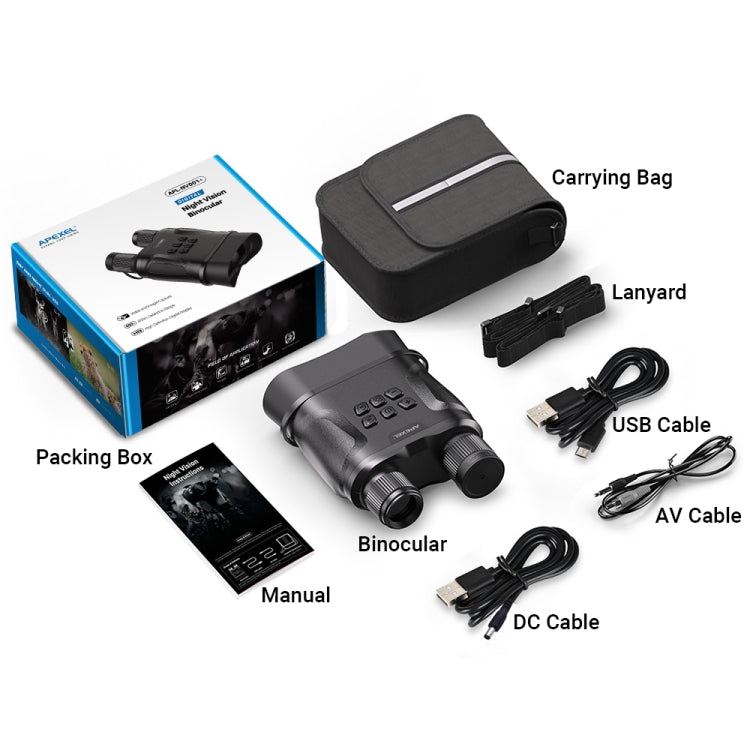 APEXEL Night Vision Binoculars With Video Recording HD Infrared Telescope For Hunting