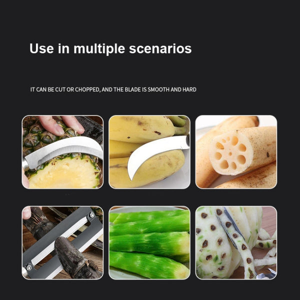 4 In 1 Stainless Steel Pineapple Knife Fruit Knife Sugar Cane Peeler, Pineapple Knife