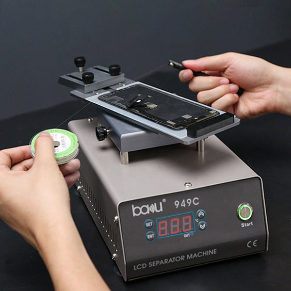 BAKU BA949C Heated 360-degree Rotating Fast LCD Screen Splitter