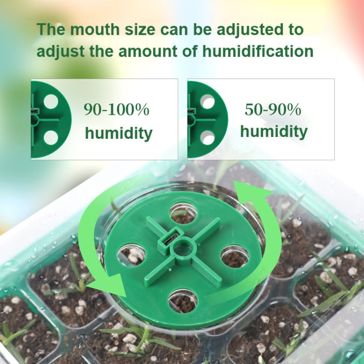 5 Set Plant Seed Starter Trays Kit,Seedling Tray Starter With Grow Light, Black, Green