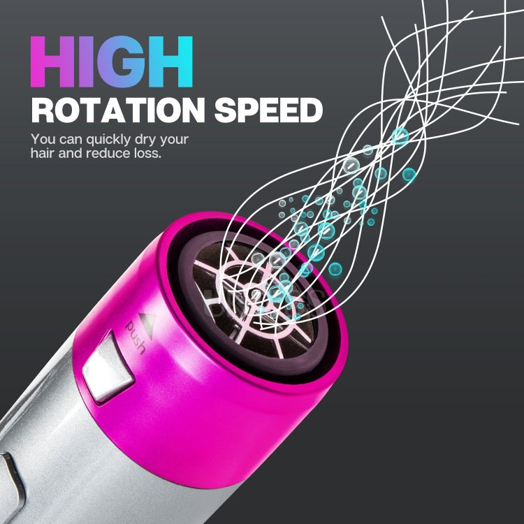 5-in-1 Hot-air Comb Automatic Straightening Dual-purpose Hair Dryer, Silver+Rose Red(EU Plug), Silver+Rose Red(US Plug), Silver+Rose Red(UK Plug), Black(EU Plug), Black(US Plug)