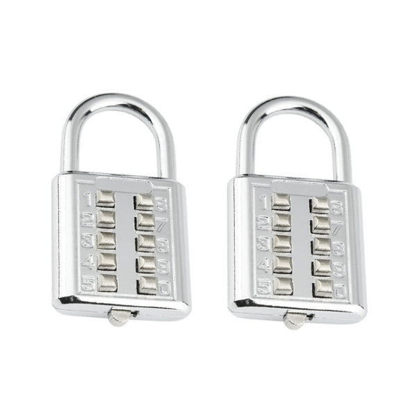 2 PCS 10-Bit Button Password Lock Cabinet Door Tool Box Button Padlock
