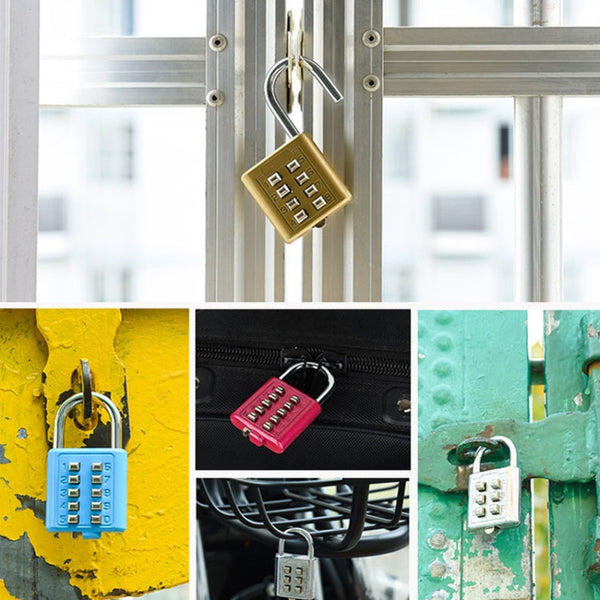 2 PCS 10-Bit Button Password Lock Cabinet Door Tool Box Button Padlock