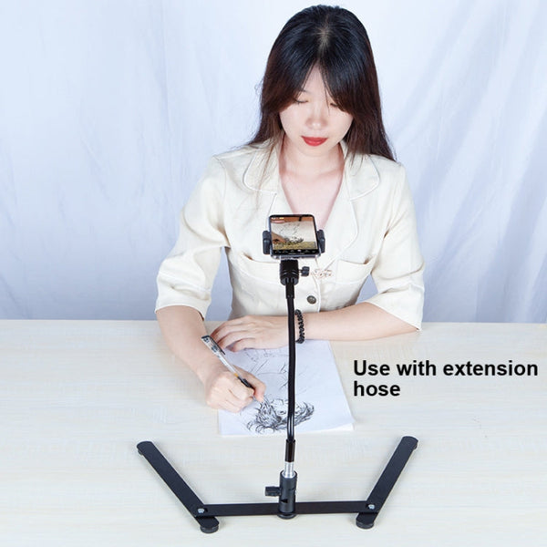 360 Degree Adjustable Metal Overhead Base Desktop Phone Holder,Style: