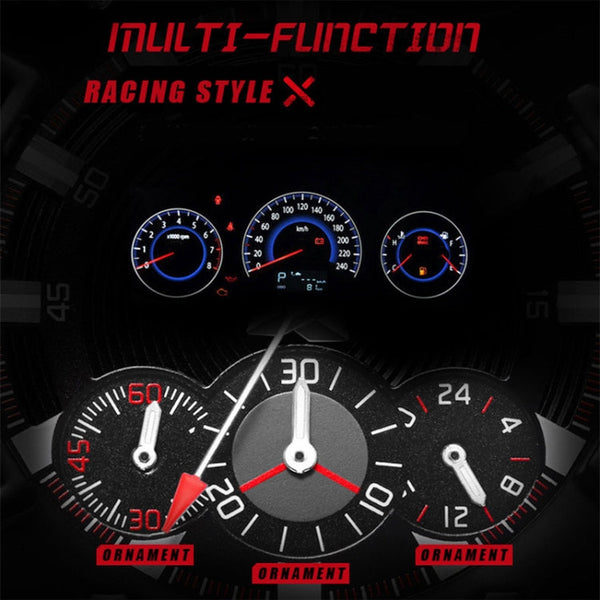 FNGEEN 5225 Multifunctional Waterproof Quartz Watch, Blue Steel Rose Shell Blue Surface, Black Steel Rose Shell Black Surface, Black Steel Black Shell Black Surface, White Steel White Shell Black Surface, Black Steel Black Circle White Surface         ...