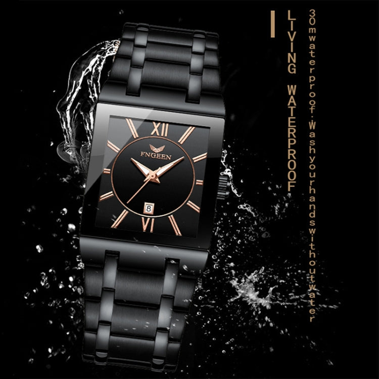 FNGEEN 3627 Waterproof Calendar Men Square Watch