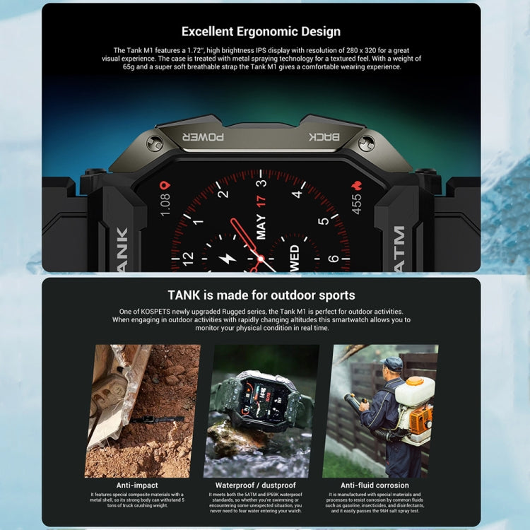 SATM M1 Outdoor Waterproof Bluetooth Smart Watch