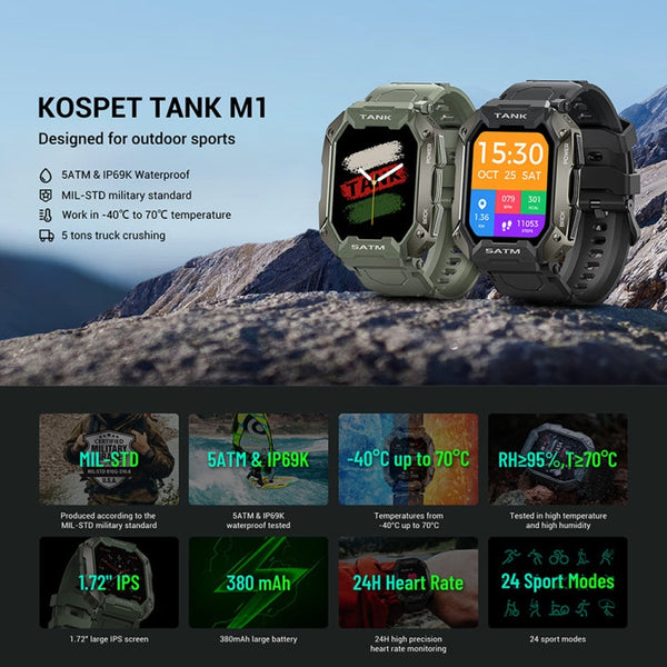 SATM M1 Outdoor Waterproof Bluetooth Smart Watch