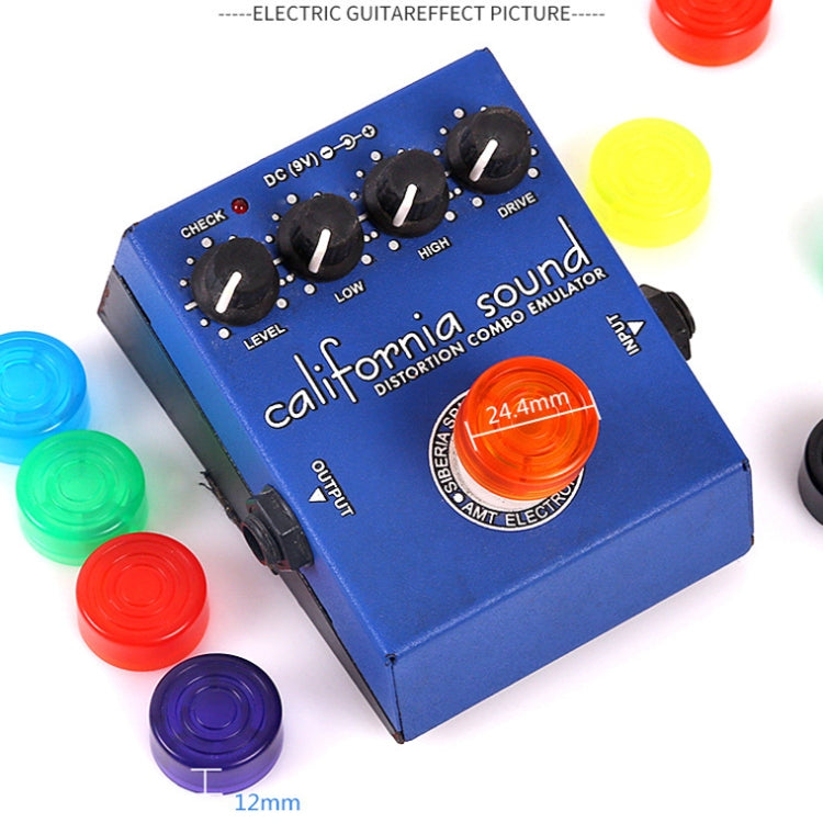 10 PCS JT1808 Electric Guitar Tuner Pedal Cap, Yellow, Red, Purple, Green, Orange, Deep Blue, Light Blue, Black