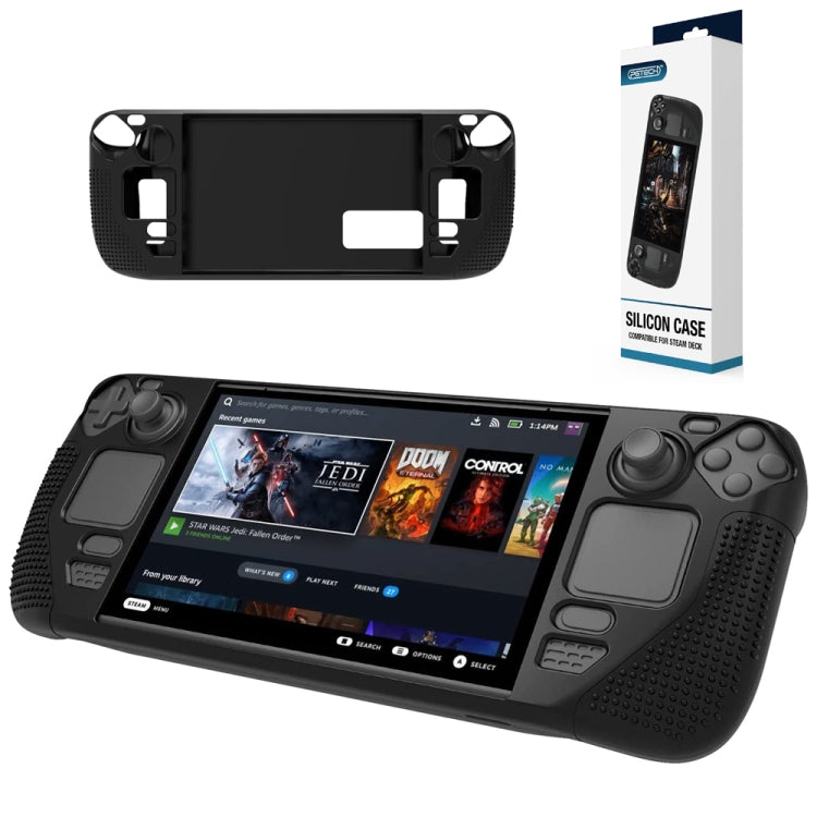 PGTECH Game Console Silicone Case With Anti-Slip Particles for Steam Deck, Black