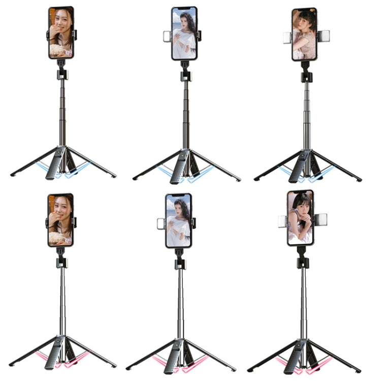 Mobile Phone Live Broadcast Bracket Bluetooth Telescopic Selfie Tripod, High:, 102CM (Aluminum Alloy), 104CM (Aluminum Alloy + Single Fill Light), 104CM (Aluminum Alloy + Dual Fill Lights), 100CM (Stainless Steel)                                       ...