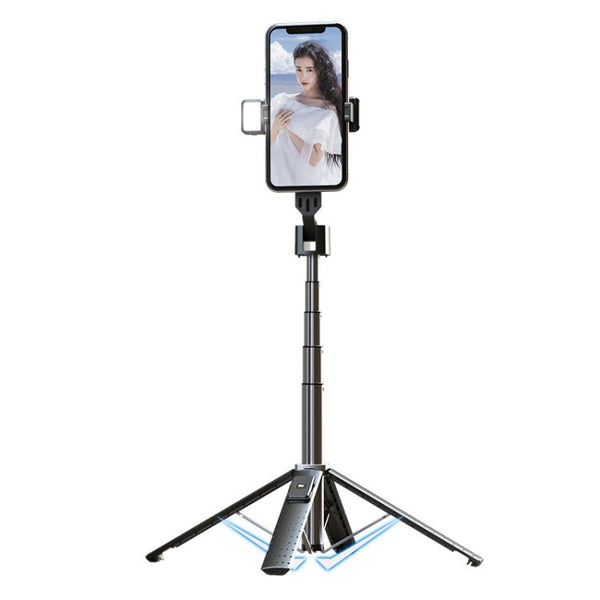 Mobile Phone Live Broadcast Bracket Bluetooth Telescopic Selfie Tripod, High:, 102CM (Aluminum Alloy), 104CM (Aluminum Alloy + Single Fill Light), 104CM (Aluminum Alloy + Dual Fill Lights), 100CM (Stainless Steel)                                       ...