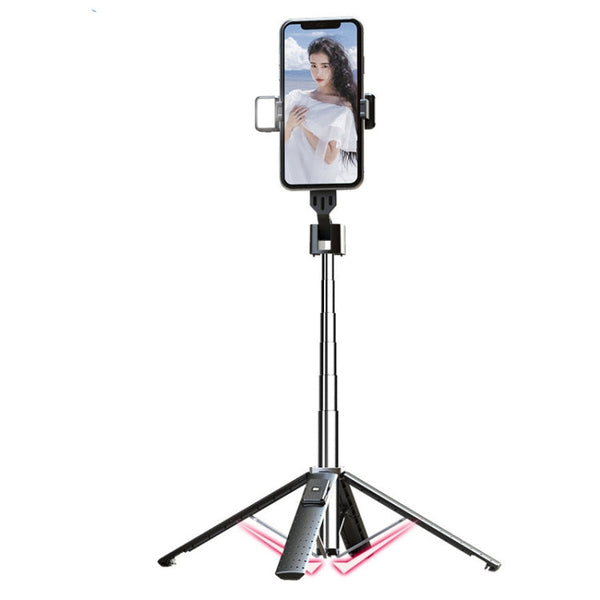 Mobile Phone Live Broadcast Bracket Bluetooth Telescopic Selfie Tripod, High:, 102CM (Aluminum Alloy), 104CM (Aluminum Alloy + Single Fill Light), 104CM (Aluminum Alloy + Dual Fill Lights), 100CM (Stainless Steel)                                       ...
