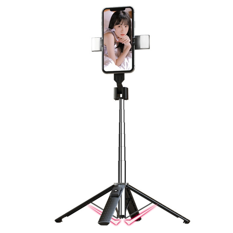 Mobile Phone Live Broadcast Bracket Bluetooth Telescopic Selfie Tripod, High:, 102CM (Aluminum Alloy), 104CM (Aluminum Alloy + Single Fill Light), 104CM (Aluminum Alloy + Dual Fill Lights), 100CM (Stainless Steel)                                       ...