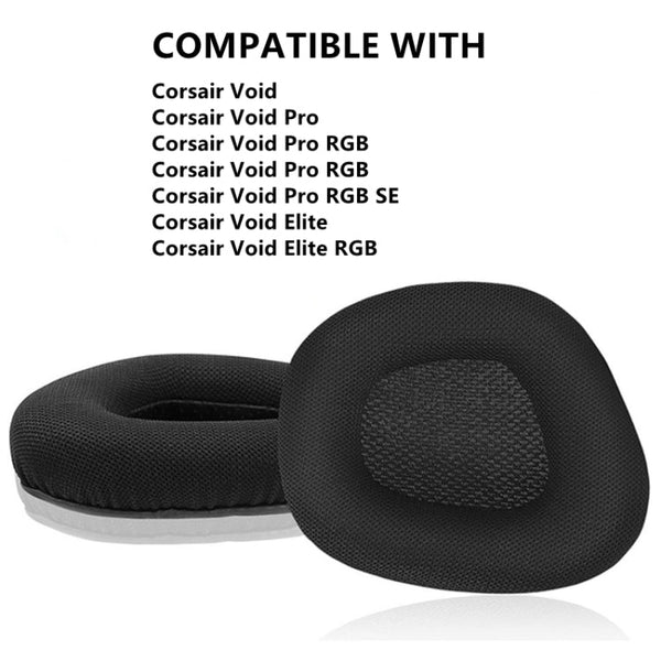 2 PCS Replacement Earpads for Corsair Void Pro Elite,Style:, Head Beam Pad, Black Protein Leather, Black Grid, Gray Bottom Grid, Red Bottom Grid, Yellow Bottom Grid, Black Ice Sensory Leather, Black Lamb Leather