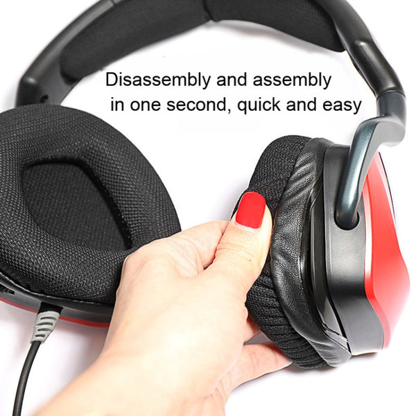 2 PCS Replacement Earpads for Corsair Void Pro Elite,Style:, Head Beam Pad, Black Protein Leather, Black Grid, Gray Bottom Grid, Red Bottom Grid, Yellow Bottom Grid, Black Ice Sensory Leather, Black Lamb Leather