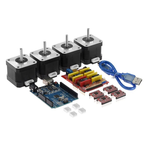 3D Printer Accessories CNC V3 + UNO R3 Improved Version + A4988 Driver + Step Motor, Kit