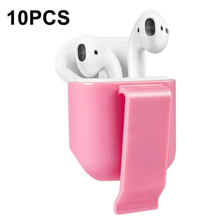 10 PCS Portable Headset Waist Hanging Protective Cover, Suitable For AirPods 2, Waist Hanging Black, Waist Hanging Navy, Waist Hanging Gray, Waist Hanging White, Waist Hanging Pink, Waist Hanging Red