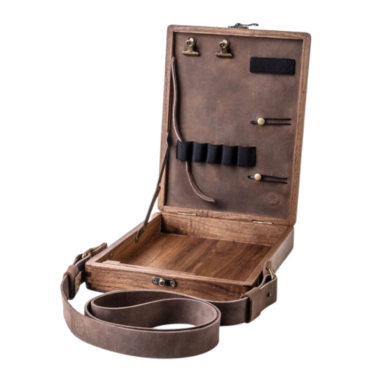 Multifunctional Artist Writer Brush Tool Storage Wooden Box, Wooden Box