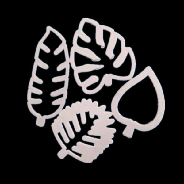 2 Sets 4 In 1 Tropical Leaf Fondant Cake Mold Cookie Mold, Tropical Leaf