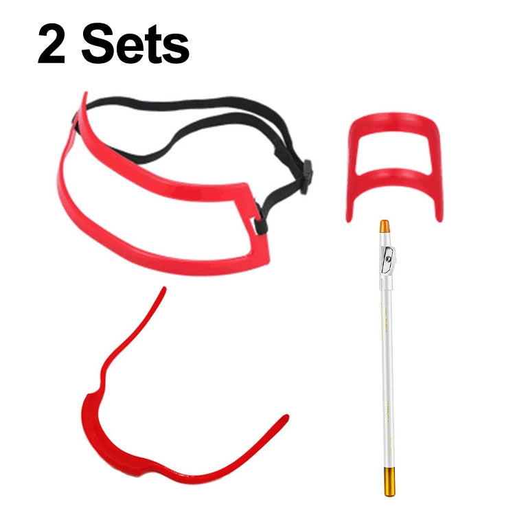 2 Sets Beard Styling Board Shaving Barber Tools, Style:, Shape Ruler+Pen, Shape Ruler+Pen+Bearded Model, Shape Ruler x 2+Pen+Bearded Model