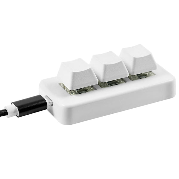 MK321 3 Keys Custom Keys Game Office PS Clip Macro Programming Keypad, Cable Length: 1.5m