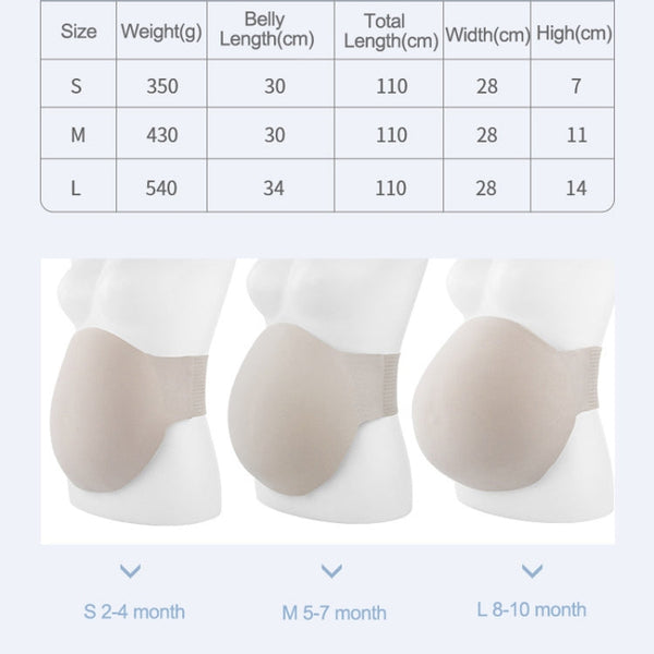 Memory Foam Pregnant Women Props Lightweight Breathable Simulation Fake Belly