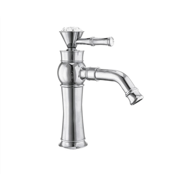 All Bronze Bathroom Basin Hot And Cold Water Faucet, Style: