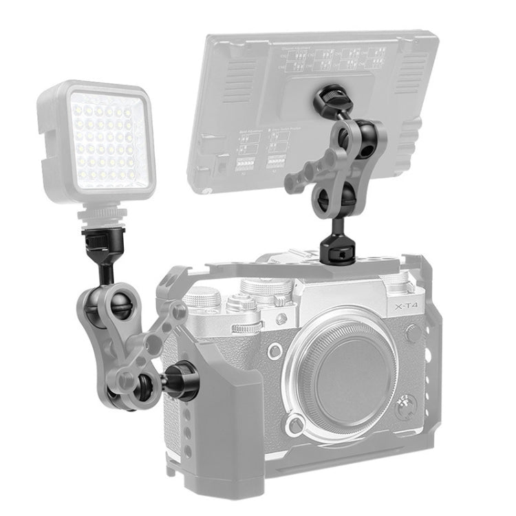 2.5cm Ball Head Clip for Action Camera Underwater Video Camera Light Diving Joint, Red, Black, Titanium